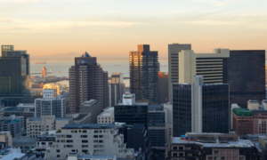 Early morning image of the Cape Town CBD skyline.