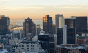 View of Cape Town's CBD urban area