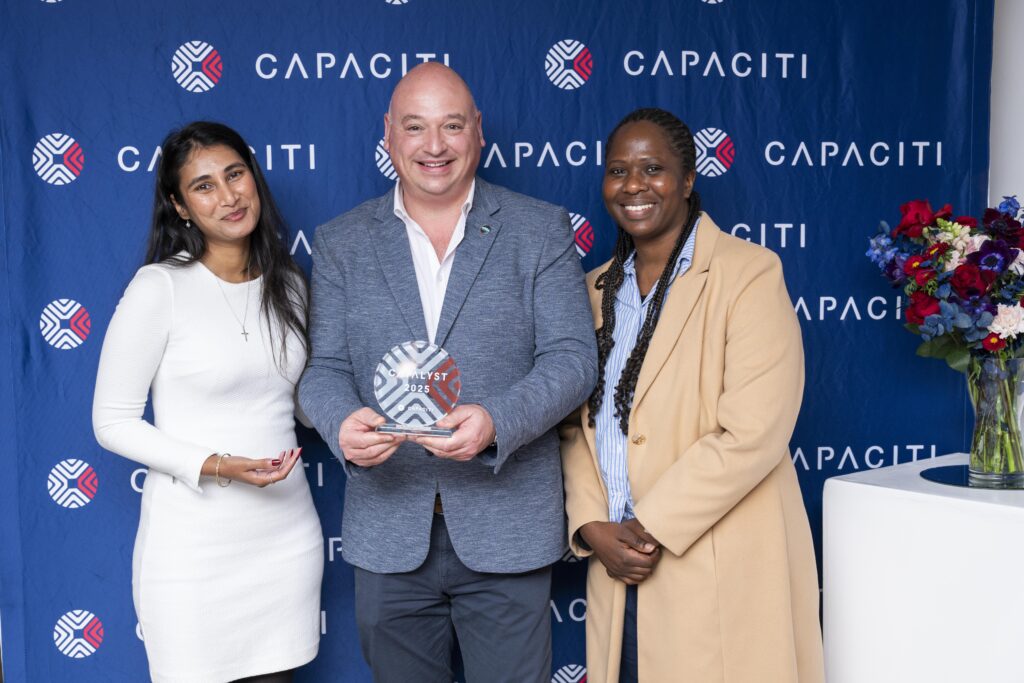 Jamie-Leigh Govender, the Marketing Manager at Big Beard Web Solutions; Alderman James Vos, Mayoral Committee Member for Economic Growth; Naomi Ncube, the UI/UX Designer at Big Beard Web Solutions.